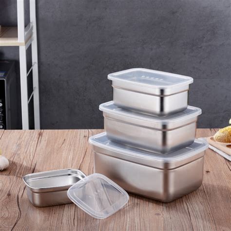 metal food storage box|metal food containers with lids.